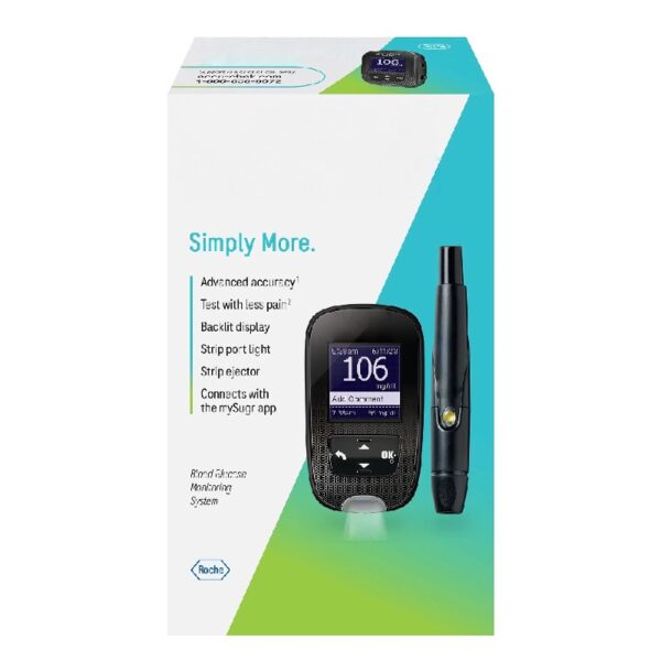 Guide Glucose Monitor Kit for Diabetic Blood Sugar Testing: Guide Meter, Softclix Lancing Device, and 10 Softclix Lancets