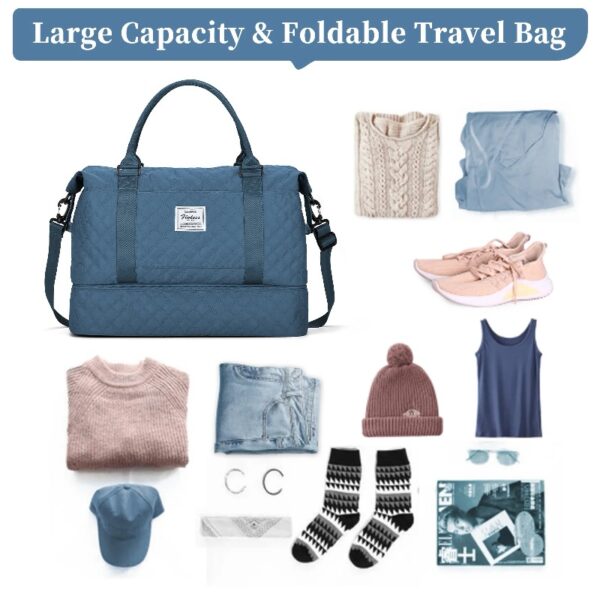 e150ece4e28a4c8eae64b32d0176a778 Weekender Bags for Women, Travel Duffel Bags with Shoe Compartment,Personal Item Travel Bag for Airlines, Carry on Overnight Tote Bag for women,Beige&Brown