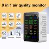 Indoor Air Quality Detector High-Precision Real-Time Portable 10-in-1 Monitor with Alarm Air Quality Tester Indoor B