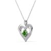 Forever March Birthstone 18k White Gold Plated Women's Necklace, Swarovski Crystals