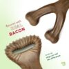 2-Pack Fishbone/Wishbone Durable Dog Chew Toys, Real Fish, Real Bacon, Large