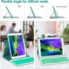 Keyboard Case for iPad 9th/8th/7th Gen 10.2 inch, iPad Air 3rd, Pro 10.5 - Colorful Backlite Keyboard, 360 Rotatable Detachable Magnetic Protective Cover, Pencil Holder, Auto Sleep/Wake