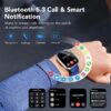 Smart Watch Fits for Android and iPhone, IP68 Waterproof Smartwatch for Women Men 100+ Sports Modes 1.91-inch Fitness Tracker, Smart Watch with Bluetooth Call(Answer/Make Calls), for Gift Black