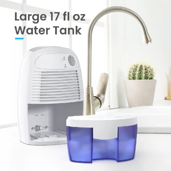 1 Pint Portable Dehumidifier Ultra Quiet 17oz Dehumidifier for Rooms up to 215 sqft, Closet