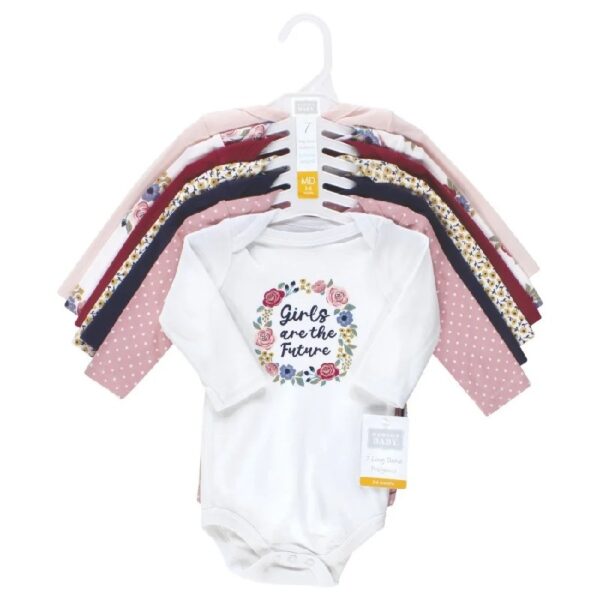 Cotton Long-Sleeve Bodysuits, 7-Pack, Preemie-24 Months