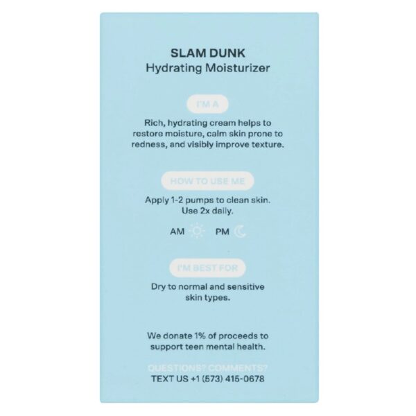 (2 pack) Slam Dunk Hydrating Face Moisturizer, for Normal to Dry Skin, 1.7 fl oz/ 50mL