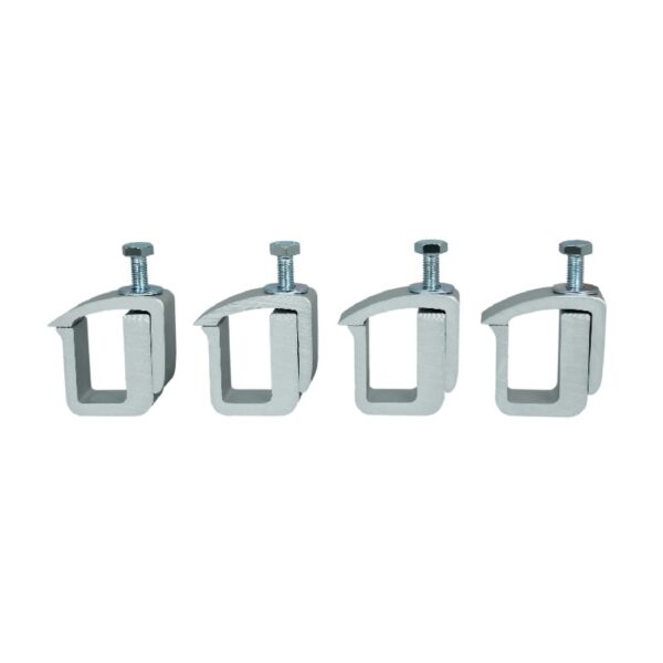 Clamp for Truck Cap, Camper Shell, Topper for a Short Bed Pickup Truck (Set of 4),Silver