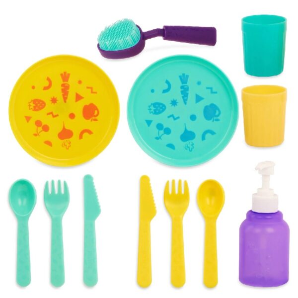 Splash & Sparkle Sink Plastic Real Faucet and Magic Dishes, Toddler and Preschool Toys
