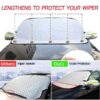 Front+Rear Car Snow Cover Windshield with Magnetic Edge, Winter Windscreen Cover Ice, Frost Snow and Wiper Protector for Car SUVs Vans Trucks and Sedan Stop Scraping