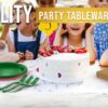 Exquisite 350 Piece Easter Plastic Disposable Party Plates & Dinnerware Combo Set