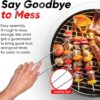 Gas One – 14-inch Portable Barbecue Grill with 3-Point Locking Lid for Heat Preservation – Dual Venting System – Small Charcoal Grill for Backyard, Camping, Boat