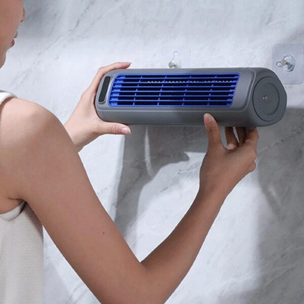Briza Air Cooler,  Air Conditioner, , Enjoy Fast, Natural Cooling, Quiet Portable Air Conditioner, Three Wind Speeds, Rechargeable, Suitable for Bedroom, Office (Gray)