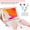 Keyboard Case for iPad 9th/8th/7th Gen 10.2 inch, iPad Air 3rd, Pro 10.5 - Colorful Backlite Keyboard, 360 Rotatable Detachable Magnetic Protective Cover, Pencil Holder, Auto Sleep/Wake