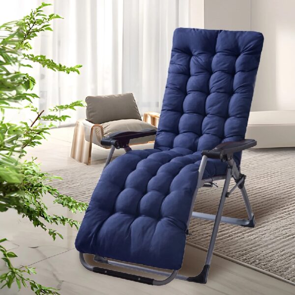 Chaise Lounge Cushion, 67x20x3 inch Rocking Chair Cushion with Ties and Top Cover, Patio Swing Bench Cushion Sofa Mat for Outdoor Indoor Furniture(Blue)