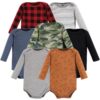 Cotton Long-Sleeve Bodysuits, 7-Pack, Preemie-24 Months
