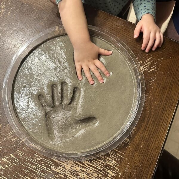 Large DIY Stepping Stone Kit, Handprint Stepping Stone, Mother's Day Gift, Footprint Stepping Stone (14 Inch)