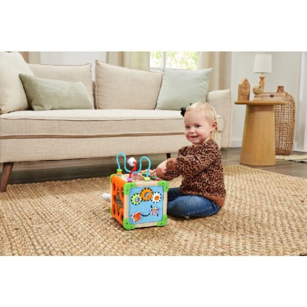 Touch & Learn Wooden Activity Cube - FSC 100% Plastic/Wood 100% FSC-Certified Wood Baby and Toddler Toys