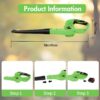 Cordless Leaf Blower, 6-Speed 140MPH 140CFM Leaf Blower, 3AH Battery, Green