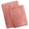 Nestl Set of 3 Absorbent Memory Foam Bath Mat Bathroom Rugs, Gray, Large 20