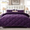 3 Pieces Bed in a Bag Comforter Set Duvet Insert,Reversible,Red/Black,Full Size Comforter Set-200GSM