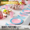 Exquisite 350 Piece Easter Plastic Disposable Party Plates & Dinnerware Combo Set