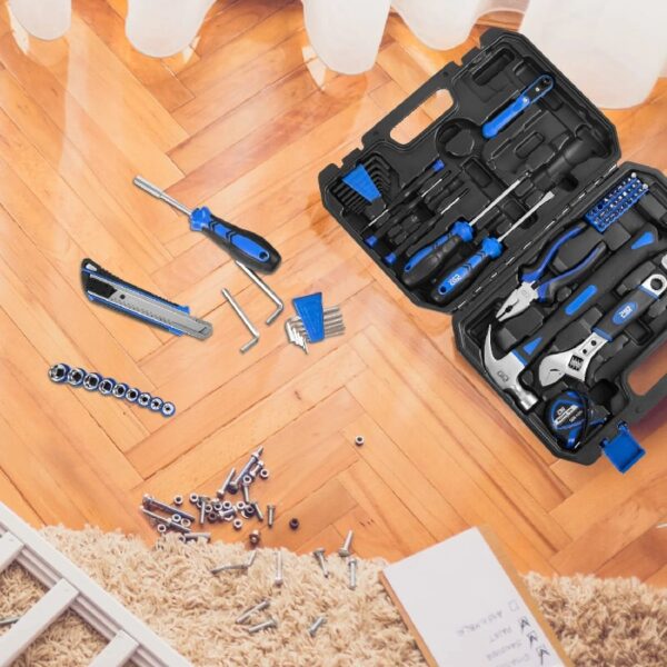 120-Piece Home Repair Tool Set, General Household Hand Tool Kit with Tool Box Storage Case for Apartment, Garage, Dorm and Office