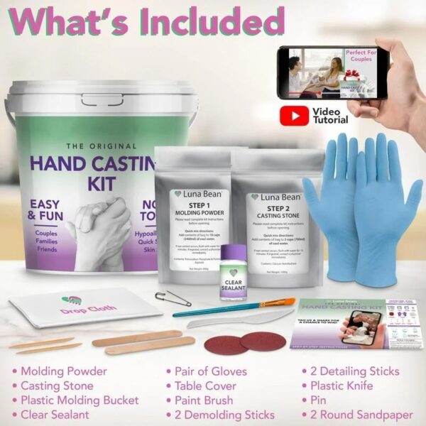 Hand Casting Kit – Gifts for Mother's Day, Couples, Anniversaries, Families Handcasting