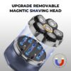 Head Shaver for Bald Men, Magnetic Electric Razor for Men, IPX7 Waterproof Rechargeable Shaver