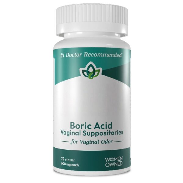 Feminine Health Boric Acid Vaginal Suppositories for Women's Health, 72 Count