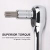 Master Torx Bit Socket and External Torx Socket Set, 60-Piece Set, S2 and Cr-V Steel E4-E24, T6-T70,TT6-TT70,TP8-TP60