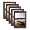 11 x 14 5-in-1 Wood Picture Frames Set-11x14 Matted to 8x10 Wall Frames, Black