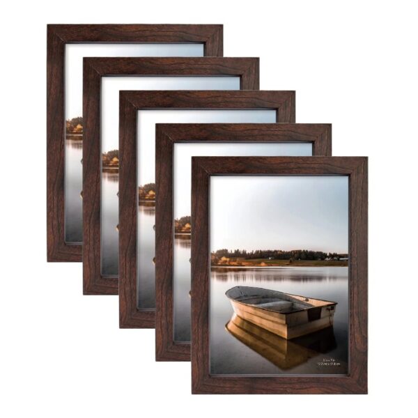 11 x 14 5-in-1 Wood Picture Frames Set-11x14 Matted to 8x10 Wall Frames, Black
