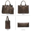 e5a5b8e762c5476c92e4b32d017830d1 Women's 3Pcs Purse Handbag Shoulder Bag Tote Satchel Hobo Bag Briefcase Work Bag for Ladies