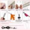 LUIISIS 22Pcs Cat Wand Toy Feather Toy, Interactive Cat Fishing Pole Toy with Suction Cup, Cat Butterfly Kitten Toy Set, Hanging Cat String and Mouse Toy for Indoor Cats Necessities