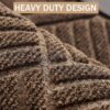 Front Door Mat Indoor and Outdoor Welcome Mat Rubber Backing Entrance Mat Easy Clean Patio Mat Heavy Duty Entryway Doormat for Front Back Doors, Laundry Rooms, Mudrooms 24''x35.4'' Brown