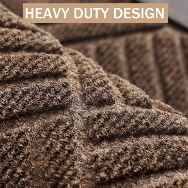 Front Door Mat Indoor and Outdoor Welcome Mat Rubber Backing Entrance Mat Easy Clean Patio Mat Heavy Duty Entryway Doormat for Front Back Doors, Laundry Rooms, Mudrooms 24''x35.4'' Brown