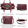 e67533d2bd5e49c3962ab32d0178332b Women's 3Pcs Purse Handbag Shoulder Bag Tote Satchel Hobo Bag Briefcase Work Bag for Ladies