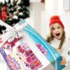 DollHouse with Colorful Light, Pretend Play Toddler Doll House Furniture Sets with 3 Dolls, 9 Rooms DIY , Creative Gift for Girls
