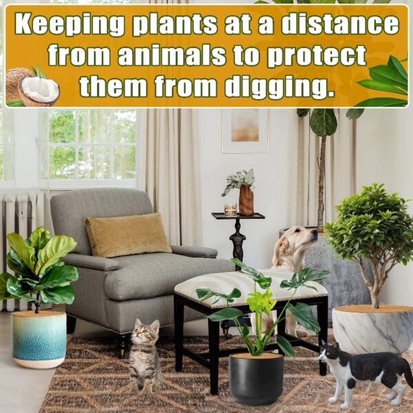 3 Pcs Coconut Fiber Mulch Ring, 30 Inch Coco Coir Tree Ring Mulch Mat, 100% Natural Tree Protector Mat Plant Cover Ring Coconut Coir Discs Tree Mats Mulch Rings for Indoor Outdoor Trees Plants