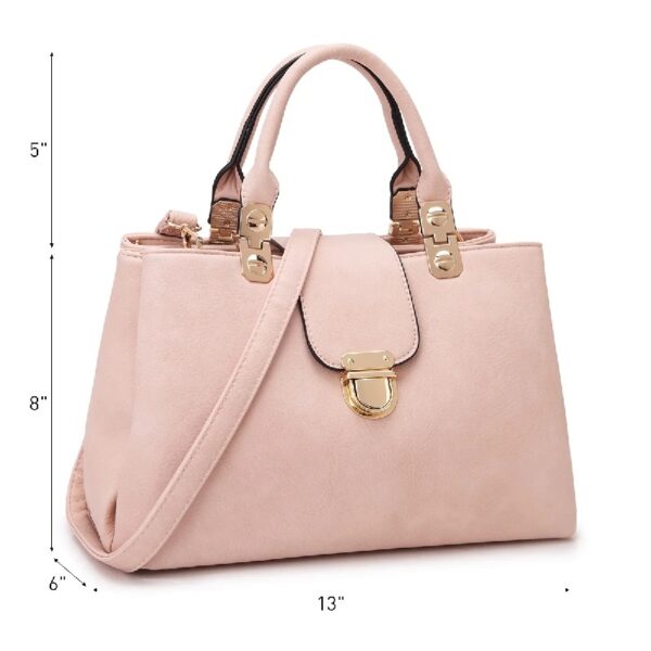 Women Satchel Handbags Top Handle Purse Medium Tote Bag Vegan Leather Shoulder Bag