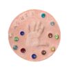 DIY Stepping Stone Kit with Color Pigment, Handprint Stepping Stone, Mother's Day Gift, Footprint Stepping Stone (8 Inch, Red)