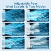 Mini Portable Air Conditioner, Evaporative Air Cooler,Personal Air Cooling Fan and Humidifier with 4 Speeds 7 Colors for Room & Office Desk Outdoors Travel, White
