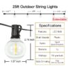 DAYBETTER Outdoor String Lights,100ft,with 50 G40 Edison Vintage Bulbs,Waterproof for Patio Garden Gazebo Bistro Cafe Backyard