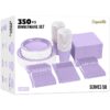 Exquisite 350 Piece Easter Plastic Disposable Party Plates & Dinnerware Combo Set