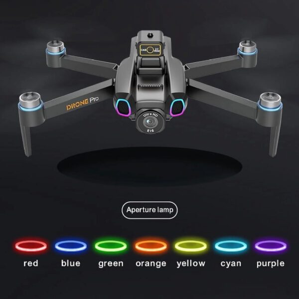 Large Size Four-Axis Brushless Drone 4K HD FPV Camera Wifi RC Quadcopter，360° Flip，Waypoint Flight，for Kids Adult and Beginners，GPS，Black，2 Batteries