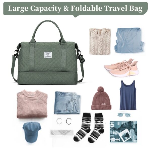 e76dd701d3154c37a9c4b32d0176b350 Weekender Bags for Women, Travel Duffel Bags with Shoe Compartment,Personal Item Travel Bag for Airlines, Carry on Overnight Tote Bag for women,Beige&Brown