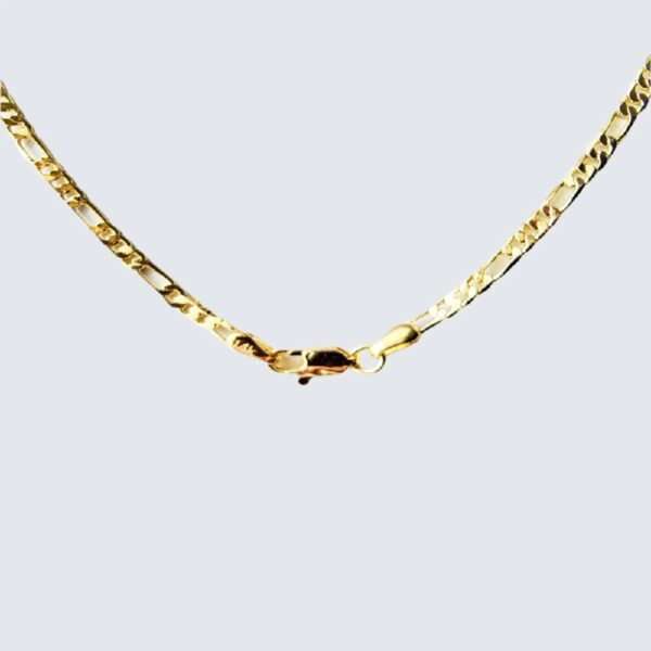 14kt Gold Chain Necklace, Figaro Chain Cross Necklaces for Women and Men, Best Christmas Gift for, Her, Him - 14kt Bonded Gold Jewelry by