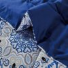 Lux Decor Collection 5 Piece Queen Down Alternative Comforter Set, Washable Duvet Bedding Set - Quatrefoil Navy