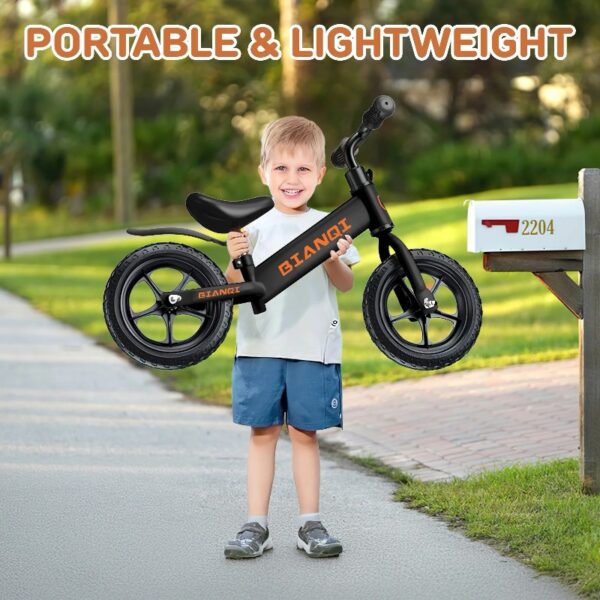 Toddler Balance Bicycle for Boys Girls Age 2 to 5 Years 12 inch Kids Balance Bikes for Toddlers Training Birthday Chrismas Gifts, Black