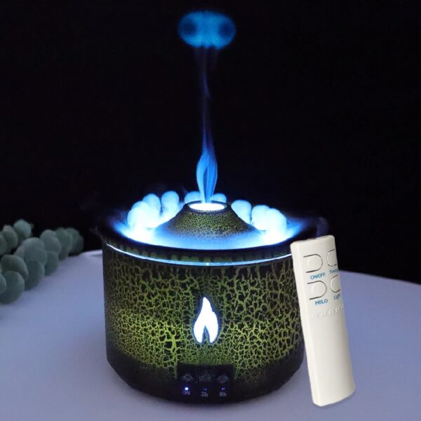300ml Cool Mist Volcano Humidifier, Essential Oil Diffuser Clearance with Remote and 2-Color Light